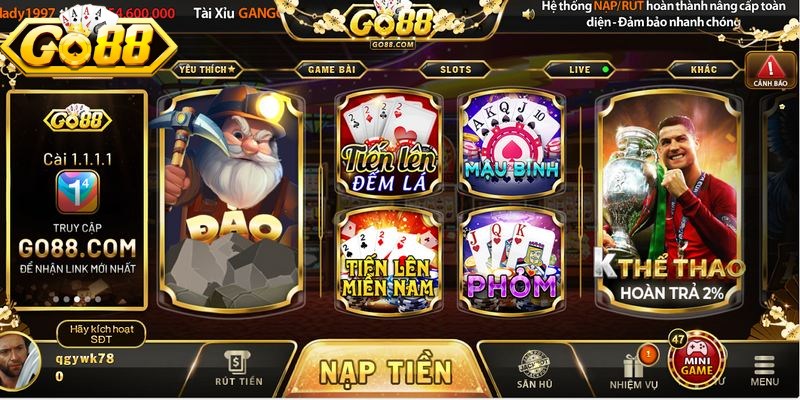 Khuyến mãi hoàn trả Go88 mang đến cơ hội nhận lại vốn cược cực cao 