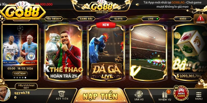 Gói hoàn trả đặc biệt cho game bài đổi thưởng rất hấp dẫn, giá trị