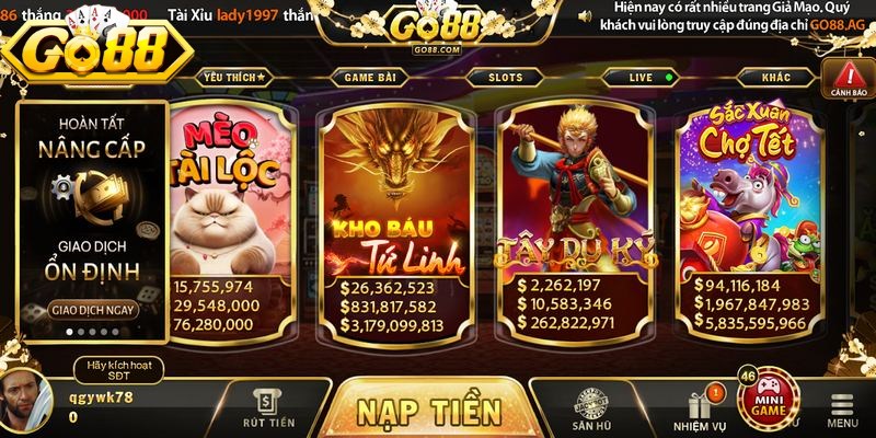 Cơ cấu giải thưởng hấp dẫn từ vòng quay tại hệ thống Go88